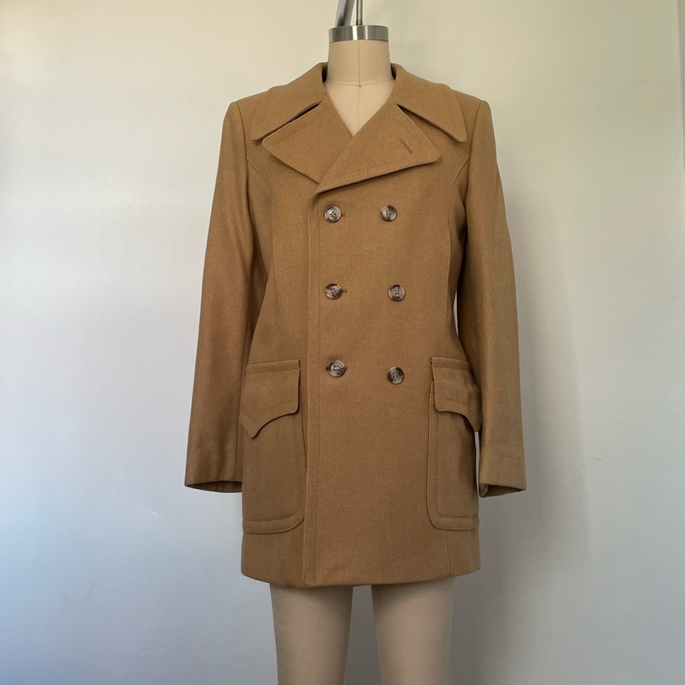 Vintage mens Austrian Camel Hair Teller Coat